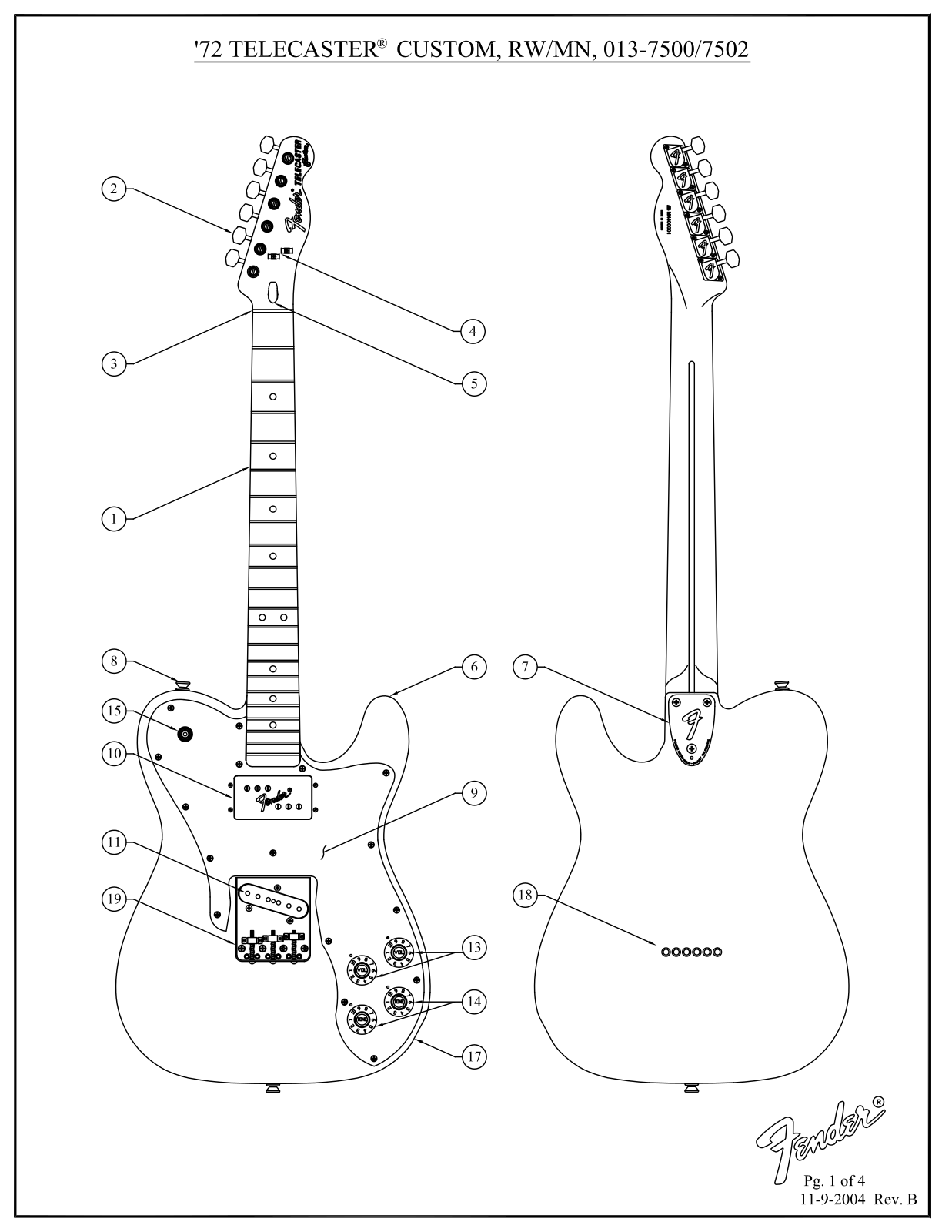 Fender 72-Telecaster Service Manual