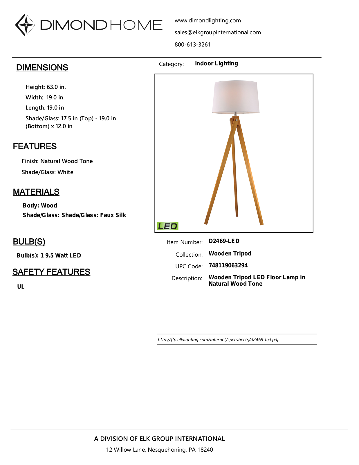 ELK Home D2469LED User Manual