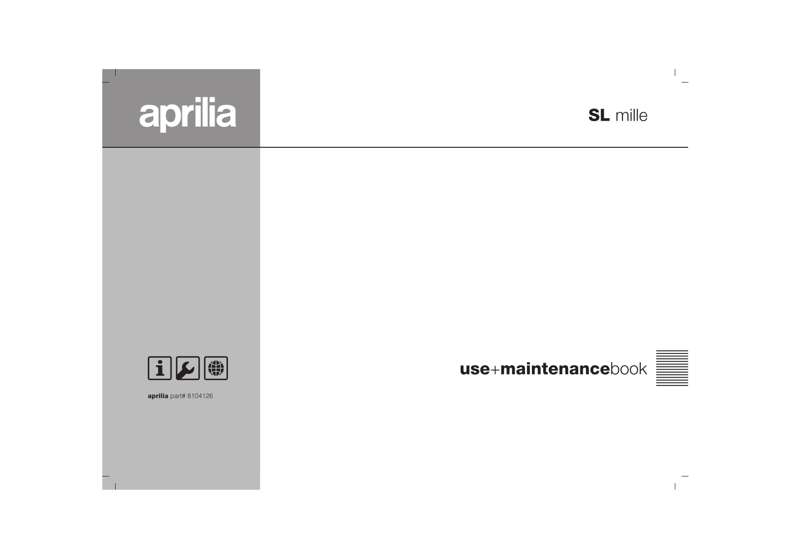 Aprilia SL MILLE User Manual