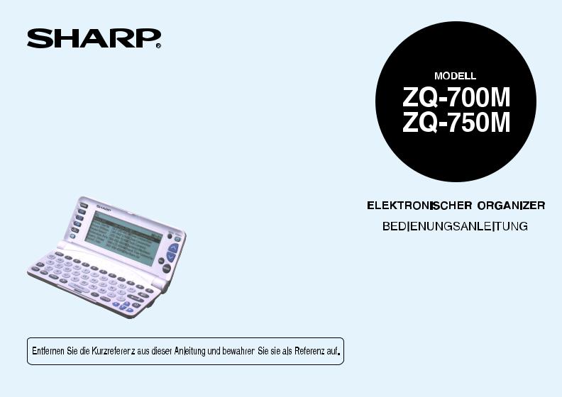 SHARP ZQ-700/750M User Manual