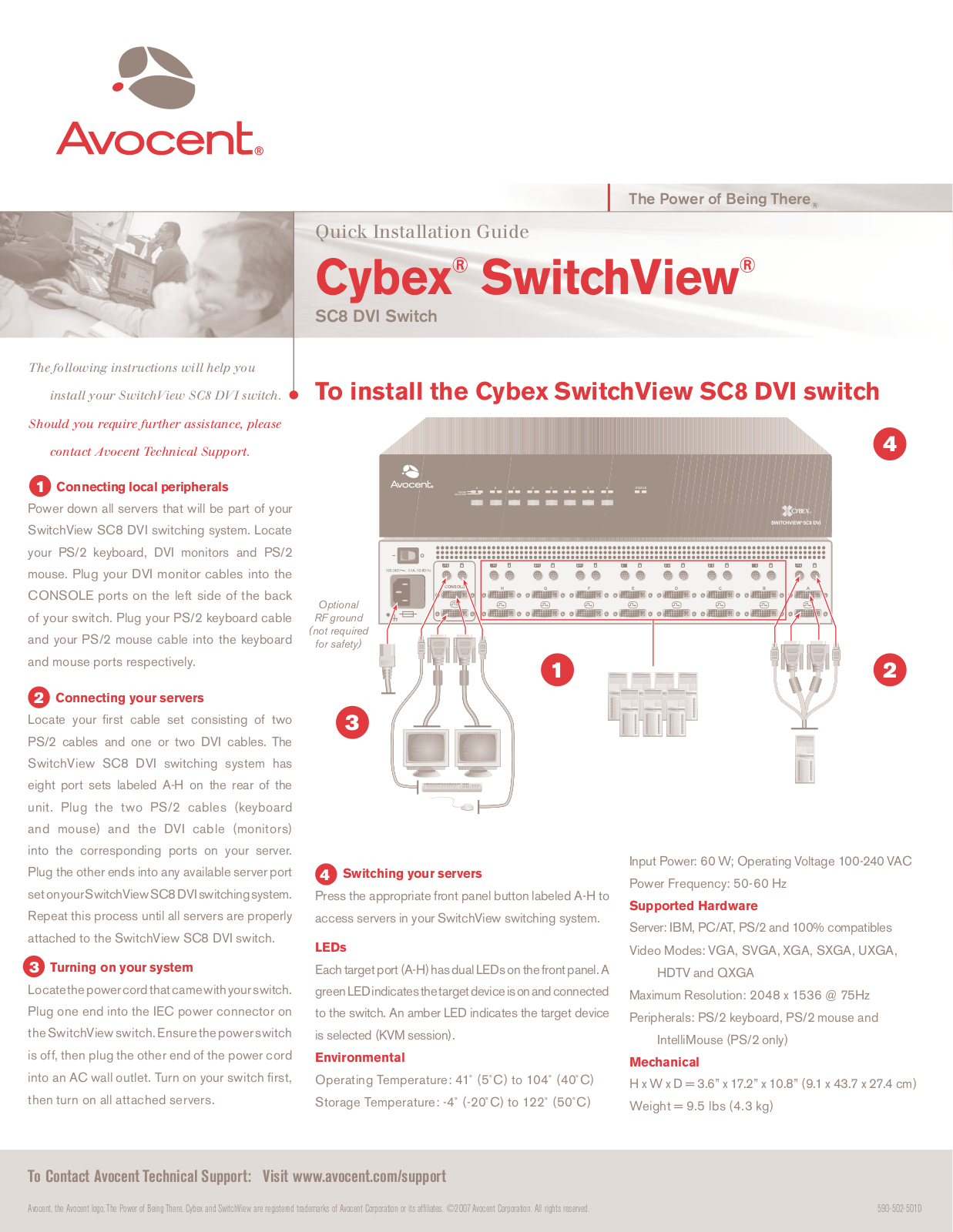 Avocent SC8 DVI User Manual