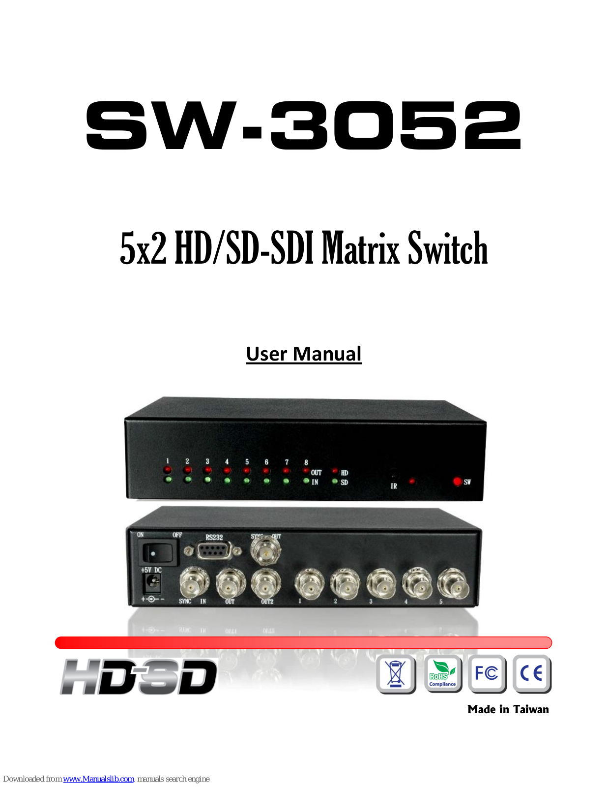 HD-SD SW-3052 User Manual - ManualMachine.com