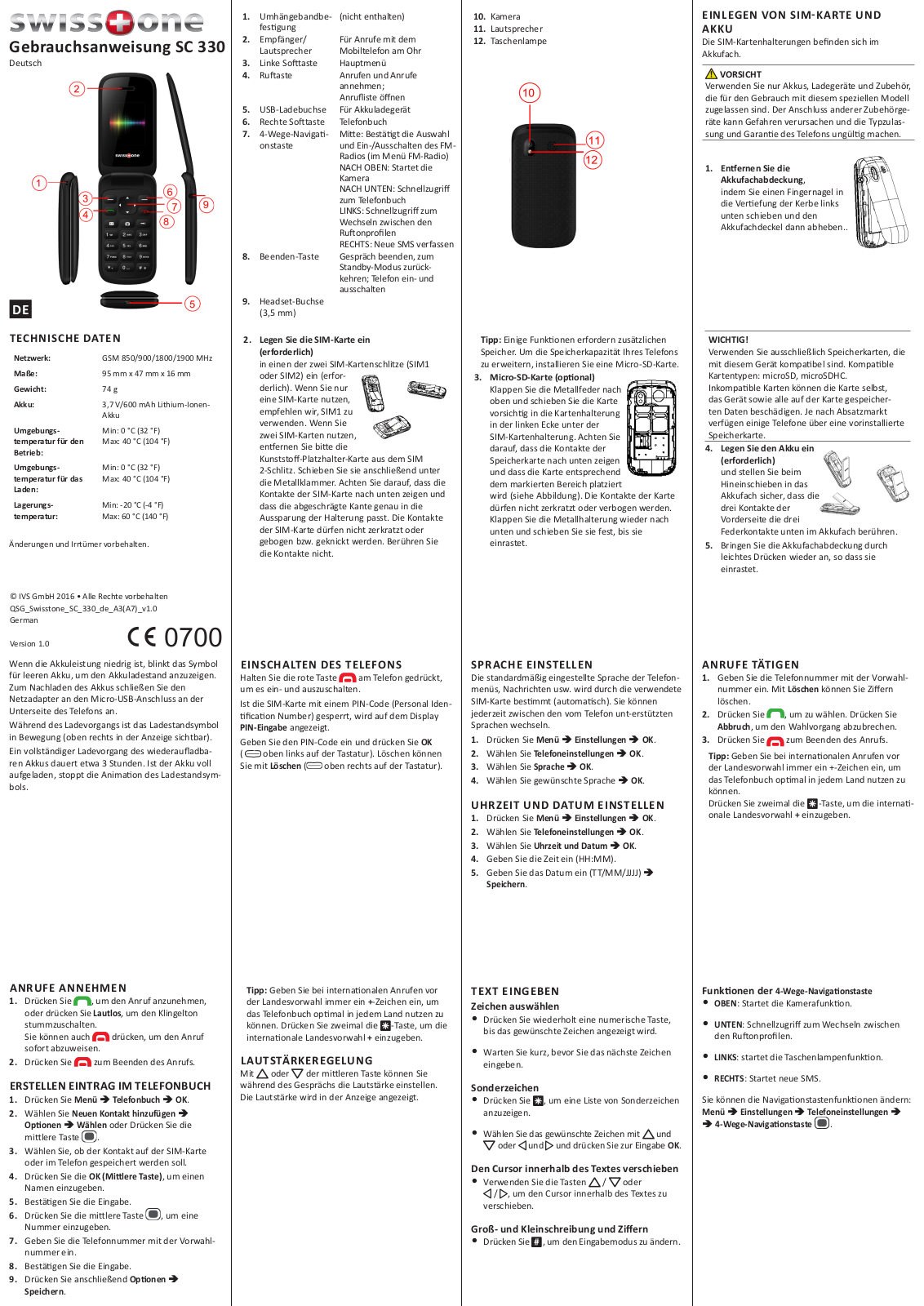 Swisstone SC330 User Guide