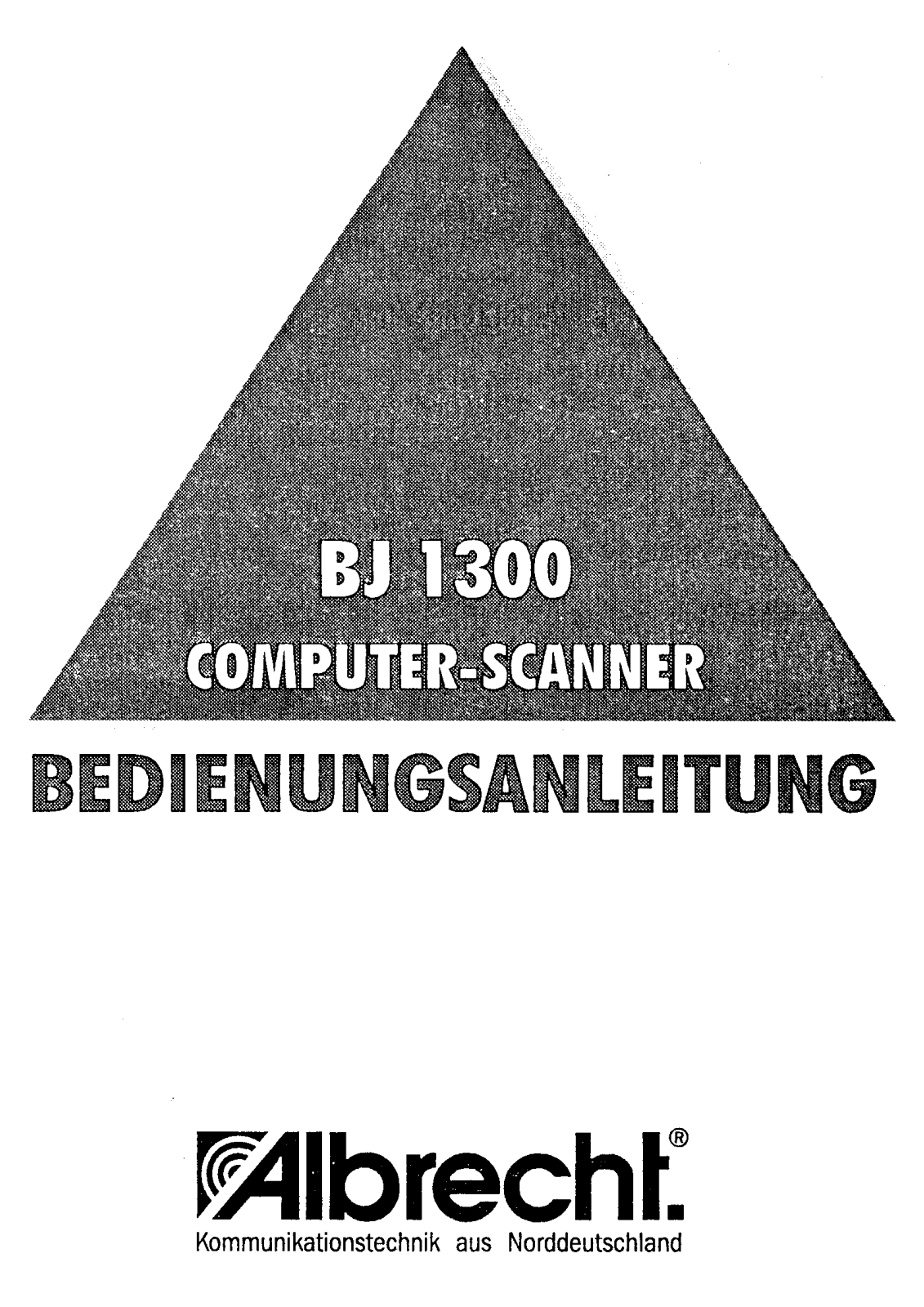 Albrecht BJ1300 User Guide