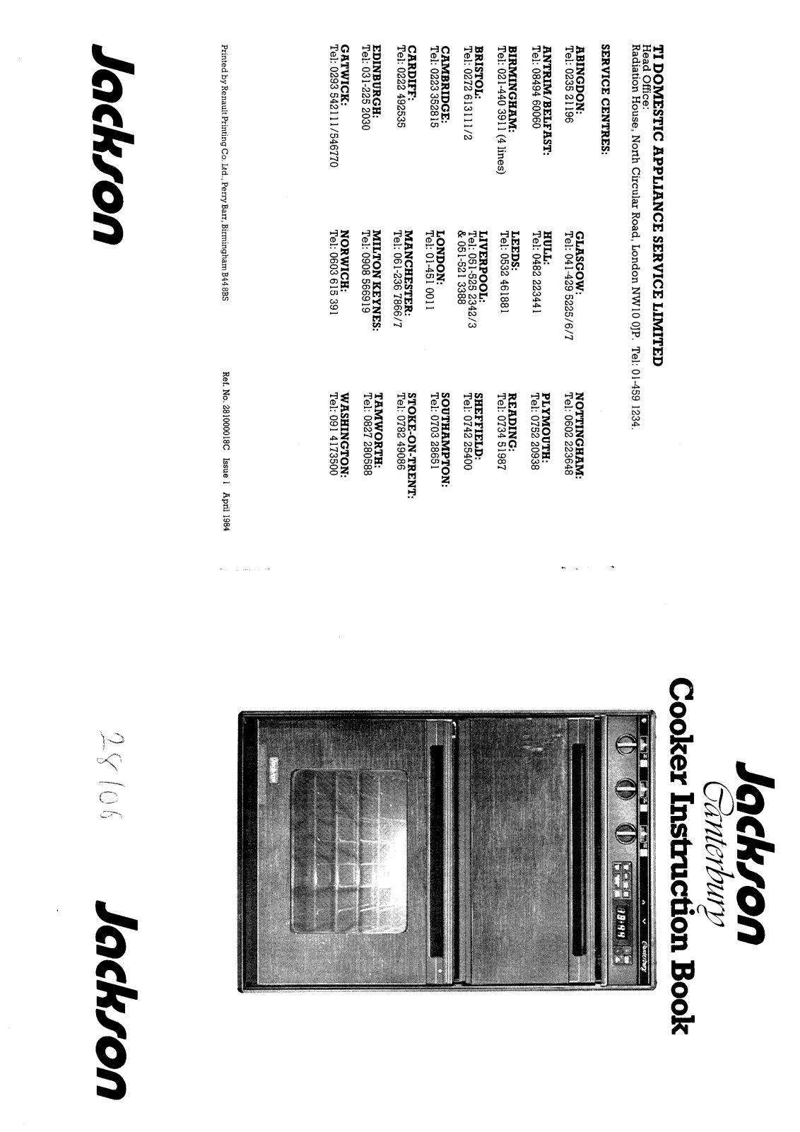 Jackson HB28106 User Manual