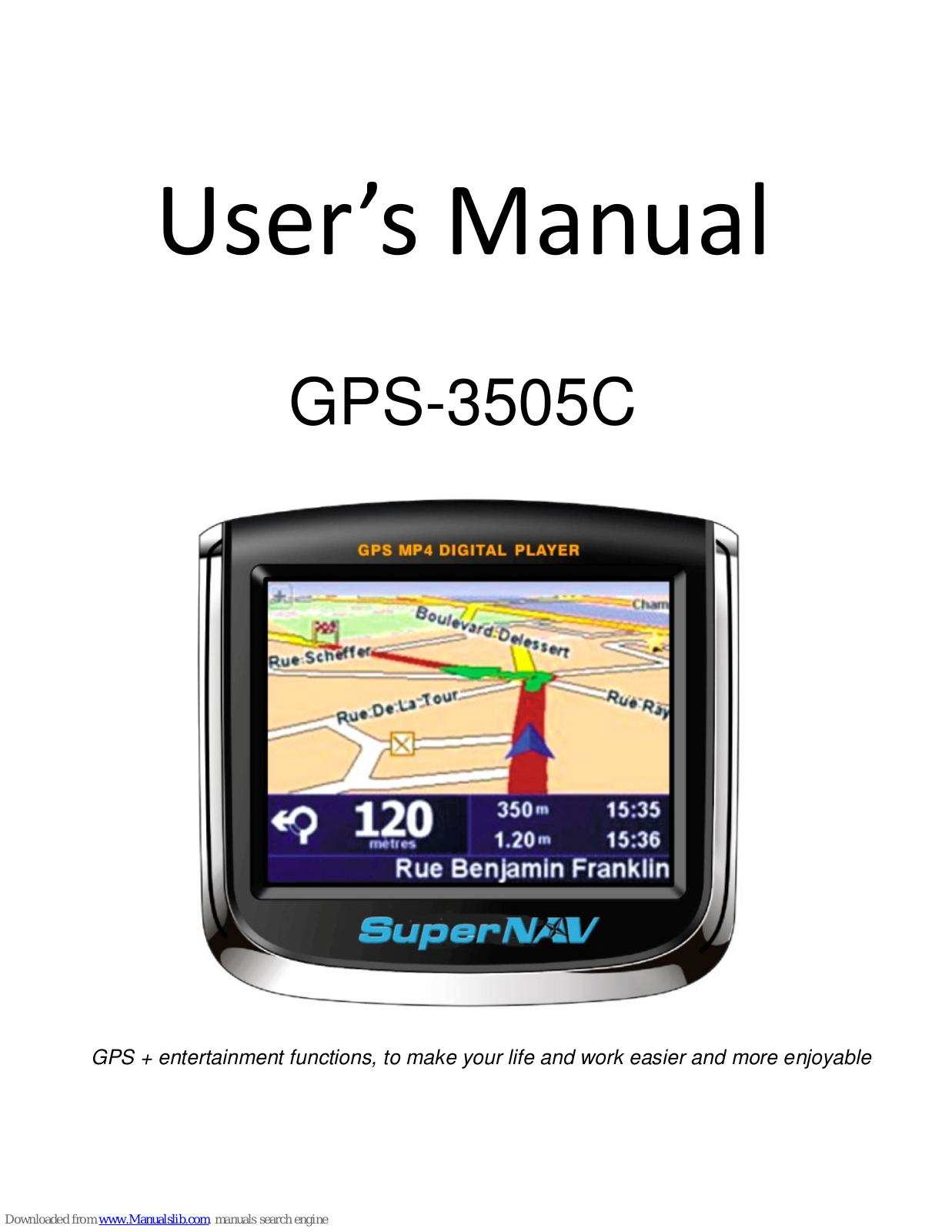 SuperNAV GPS-3505C User Manual