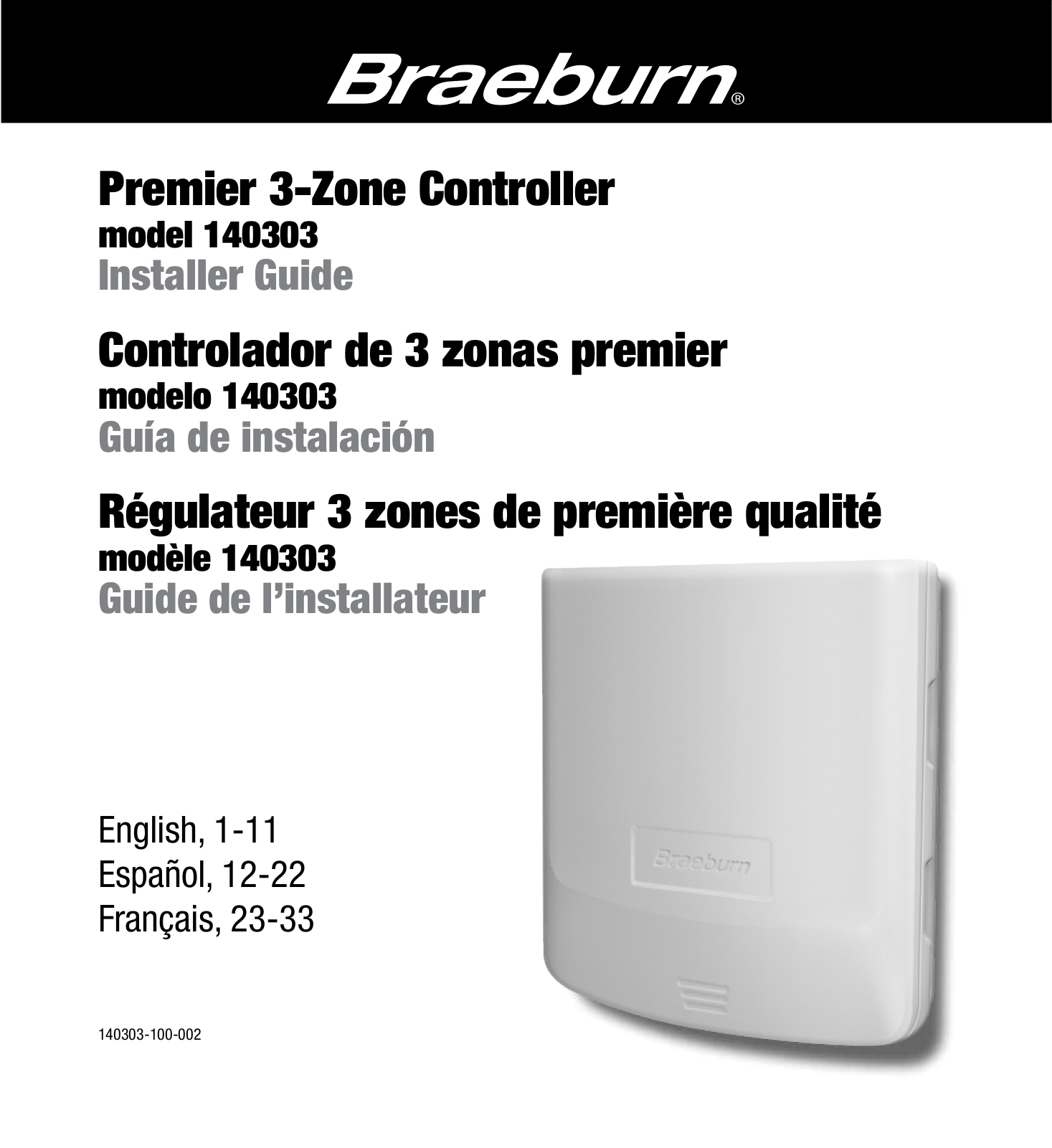 Braeburn 140303 User Manual