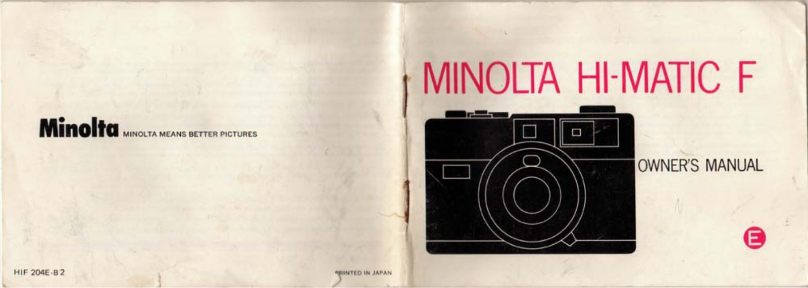 MINOLTA Hi-Matic F Owner's Manual