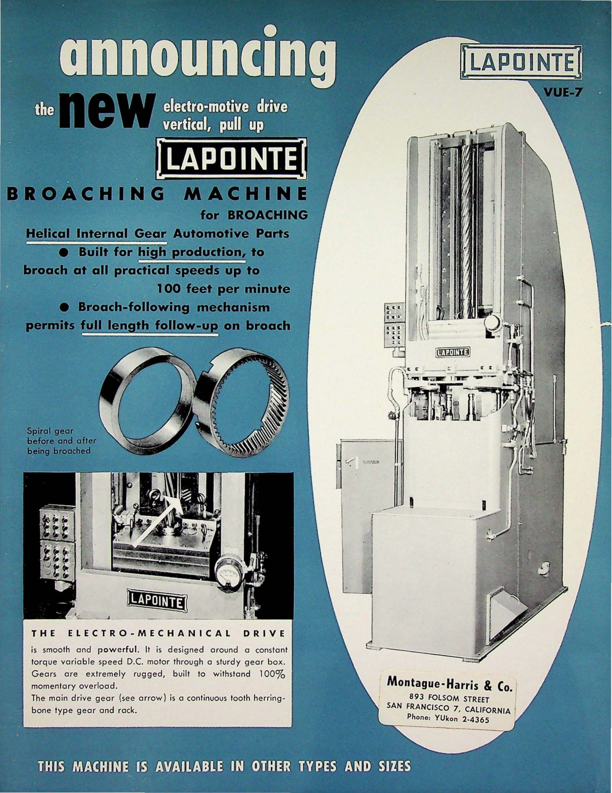 LaPointe Machine Tool Vertical Pull Up Broaching Machine Other - ManualMachine.com