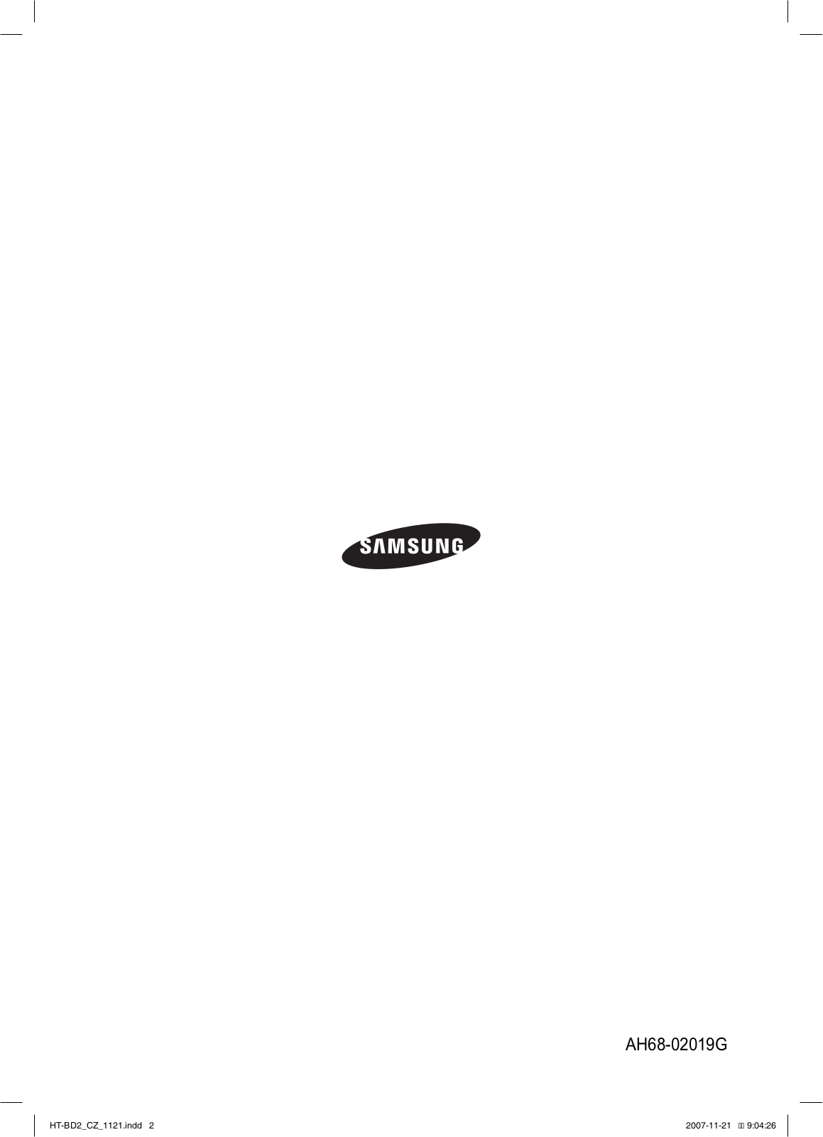 Samsung HT-BD2 User Manual