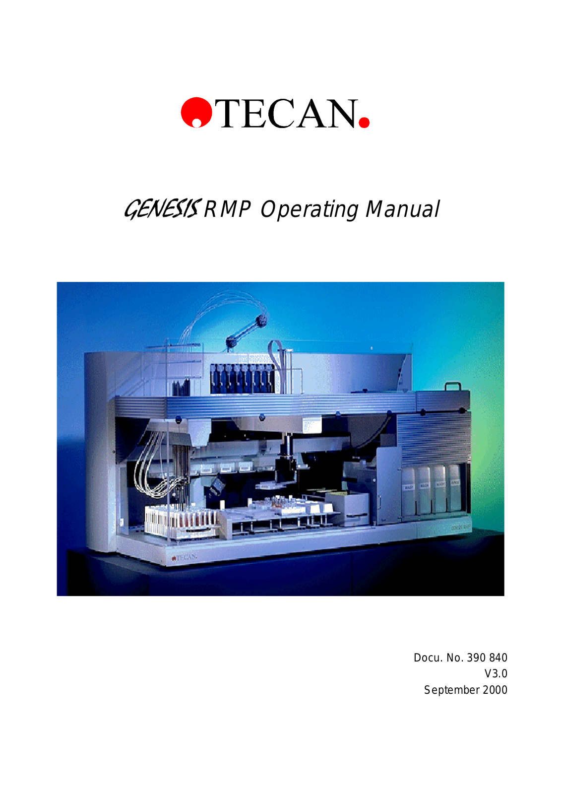 Tecan Genesis RMP User manual