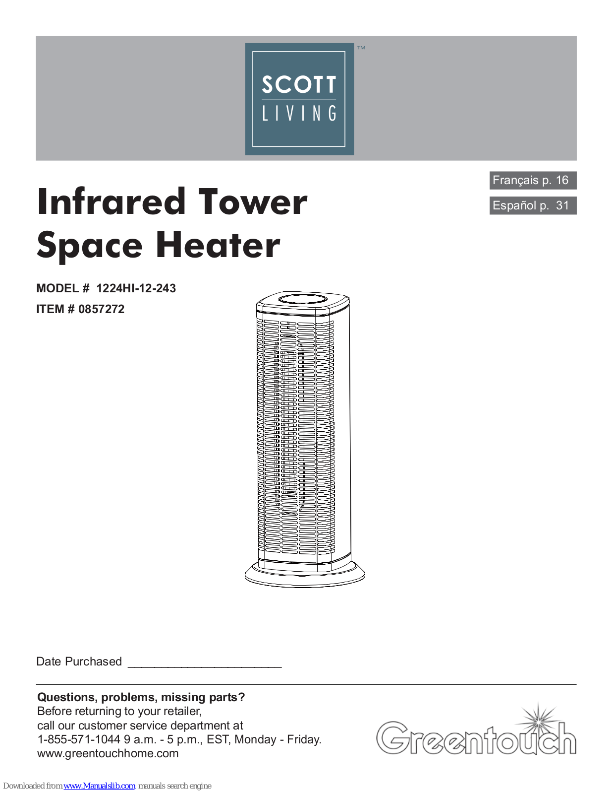 Scott 1224HI-12-243 User Manual