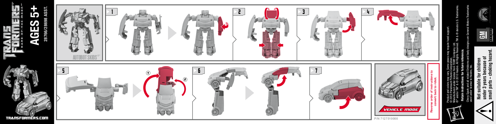 HASBRO TRANSFORMERS Legion Class AUTOBOT SKIDS User Manual