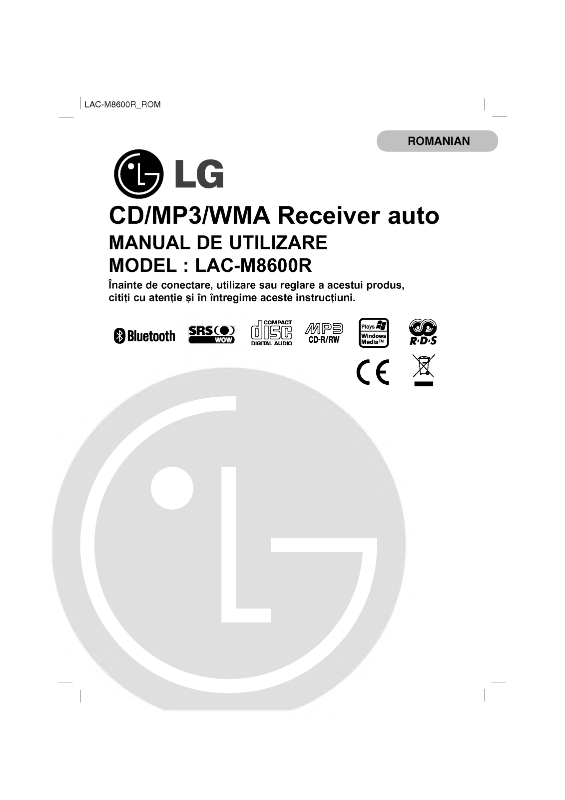 Lg LAC-M8600R User Manual