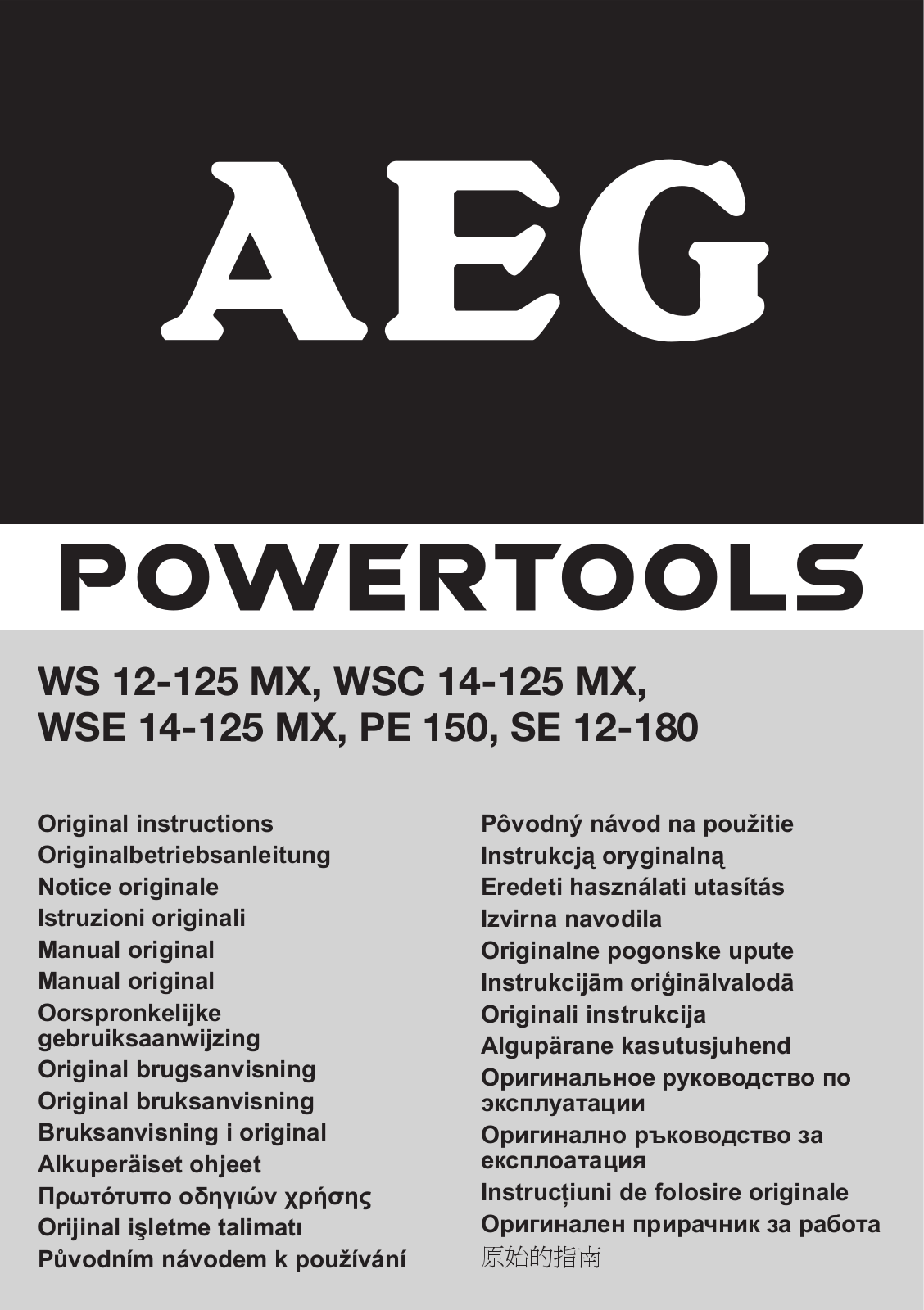 AEG WS 12-125 MX User Manual