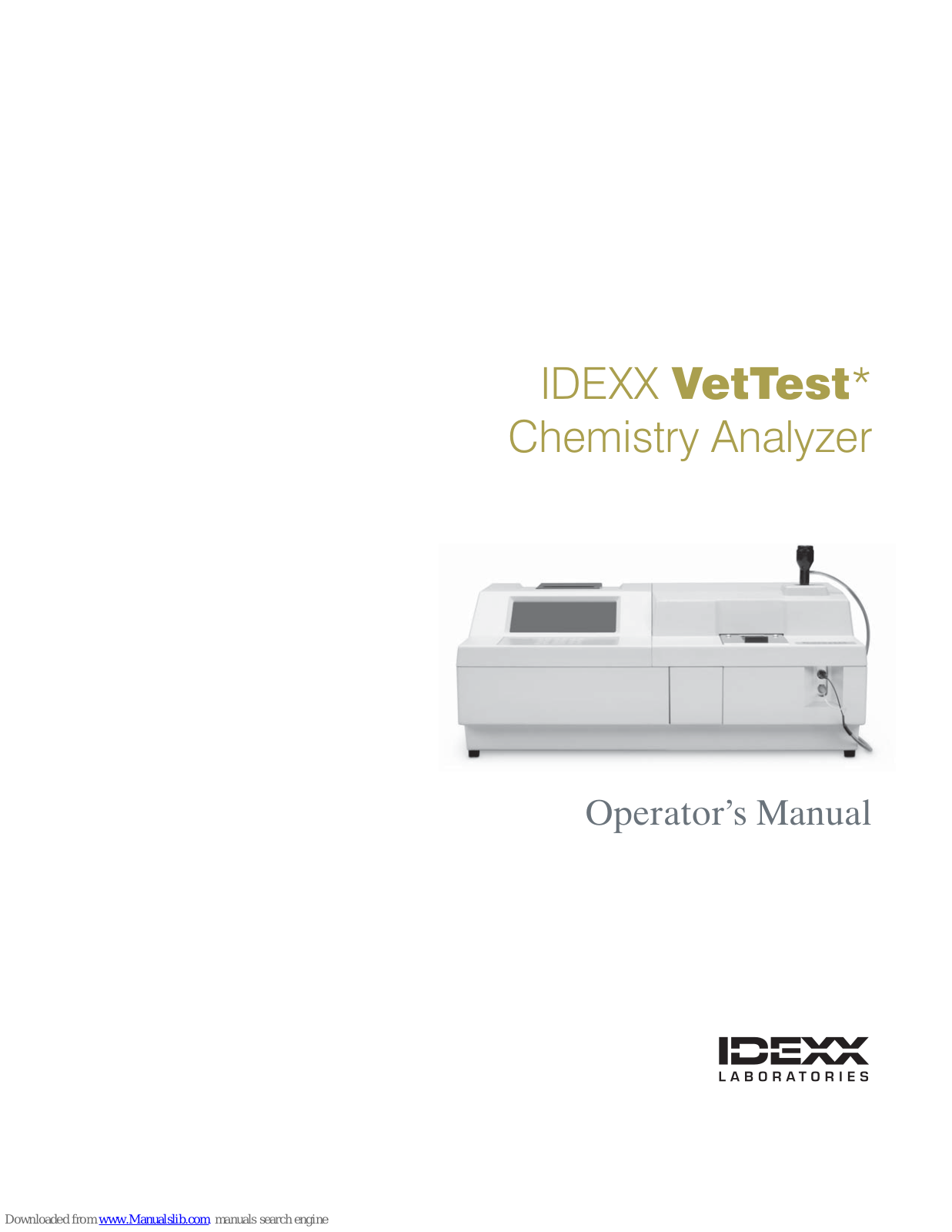 Idexx VetTest Operator's Manual