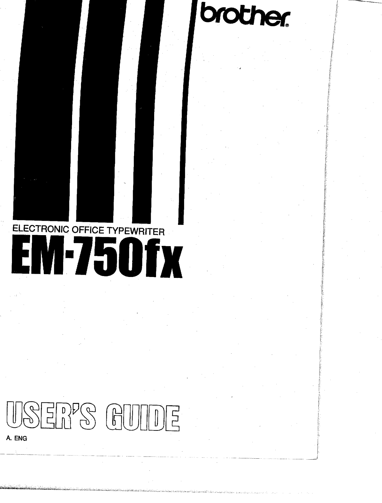 Brother EM-750fx Owner's Manual