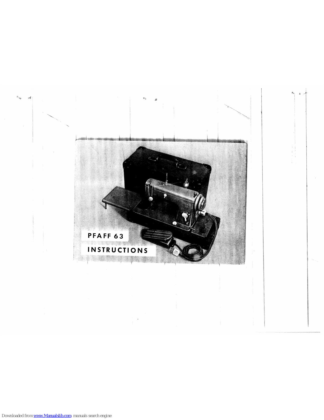Pfaff 63 Instruction Book - ManualMachine.com