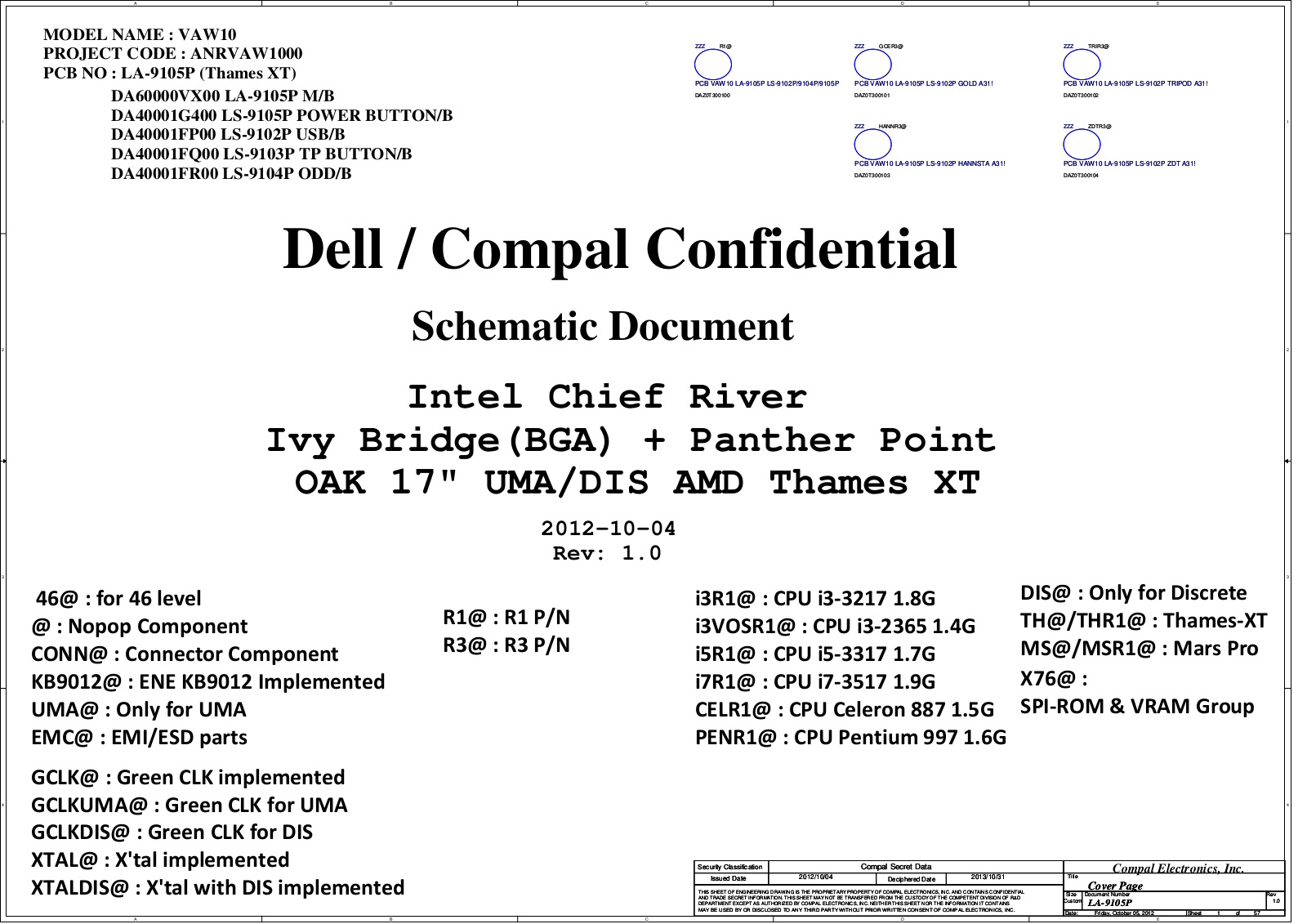 Compal LA-9105P Schematics Rev1.0