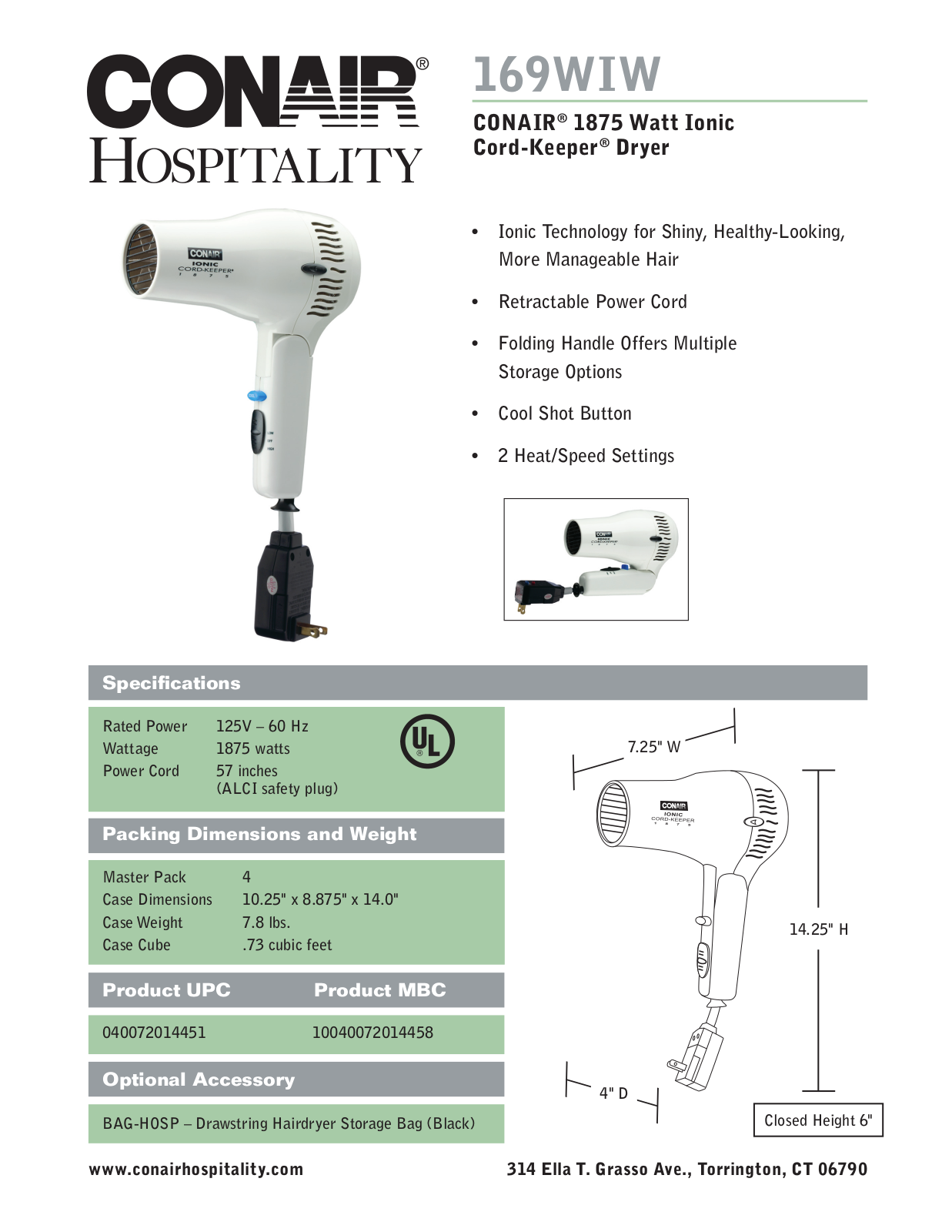 Waring 169WIW User Manual