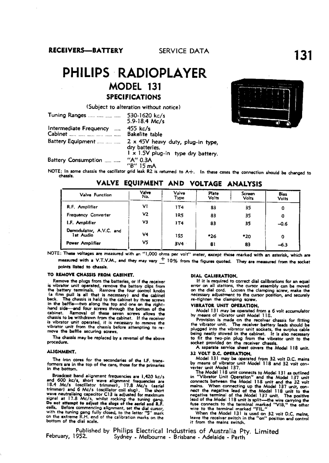 Philips 131 Service Manual