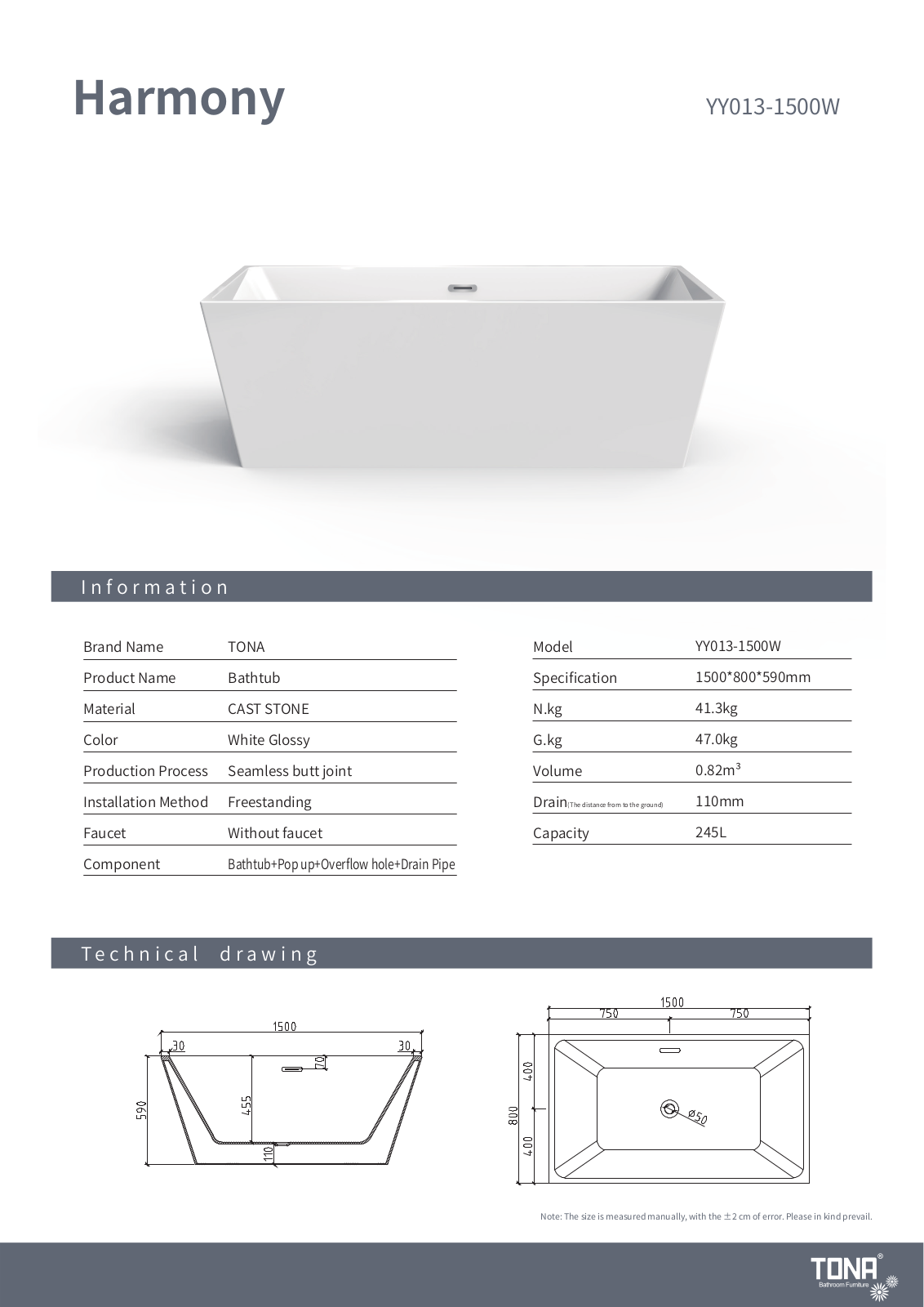 TONA TONA1000 Specifications - ManualMachine.com