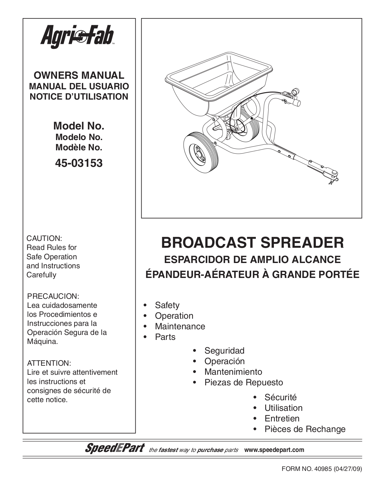 Agri-Fab 45-03153 User Manual