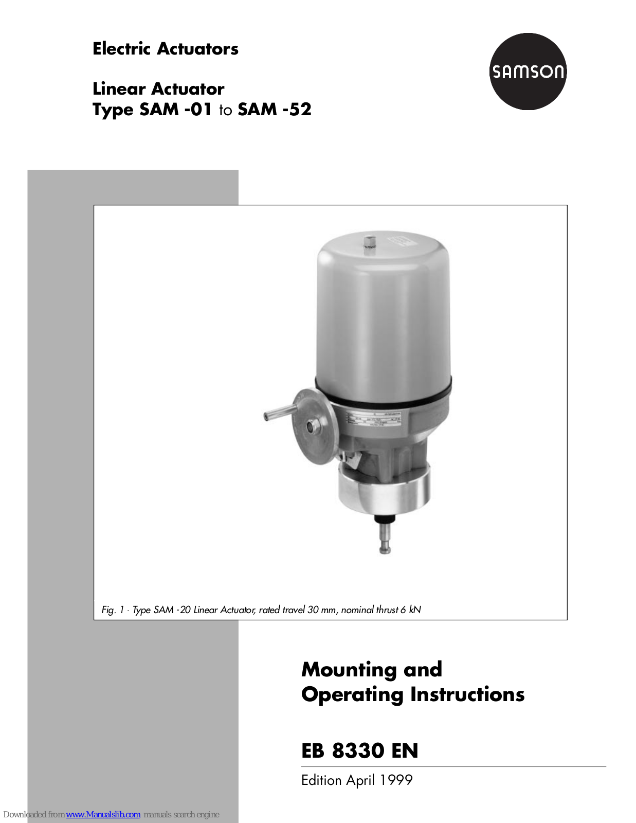 Samson SAM -01, SAM-2 Series, SAM-1 Series, SAM-4 Series, SAM-3 Series Mounting And Operating Instructions