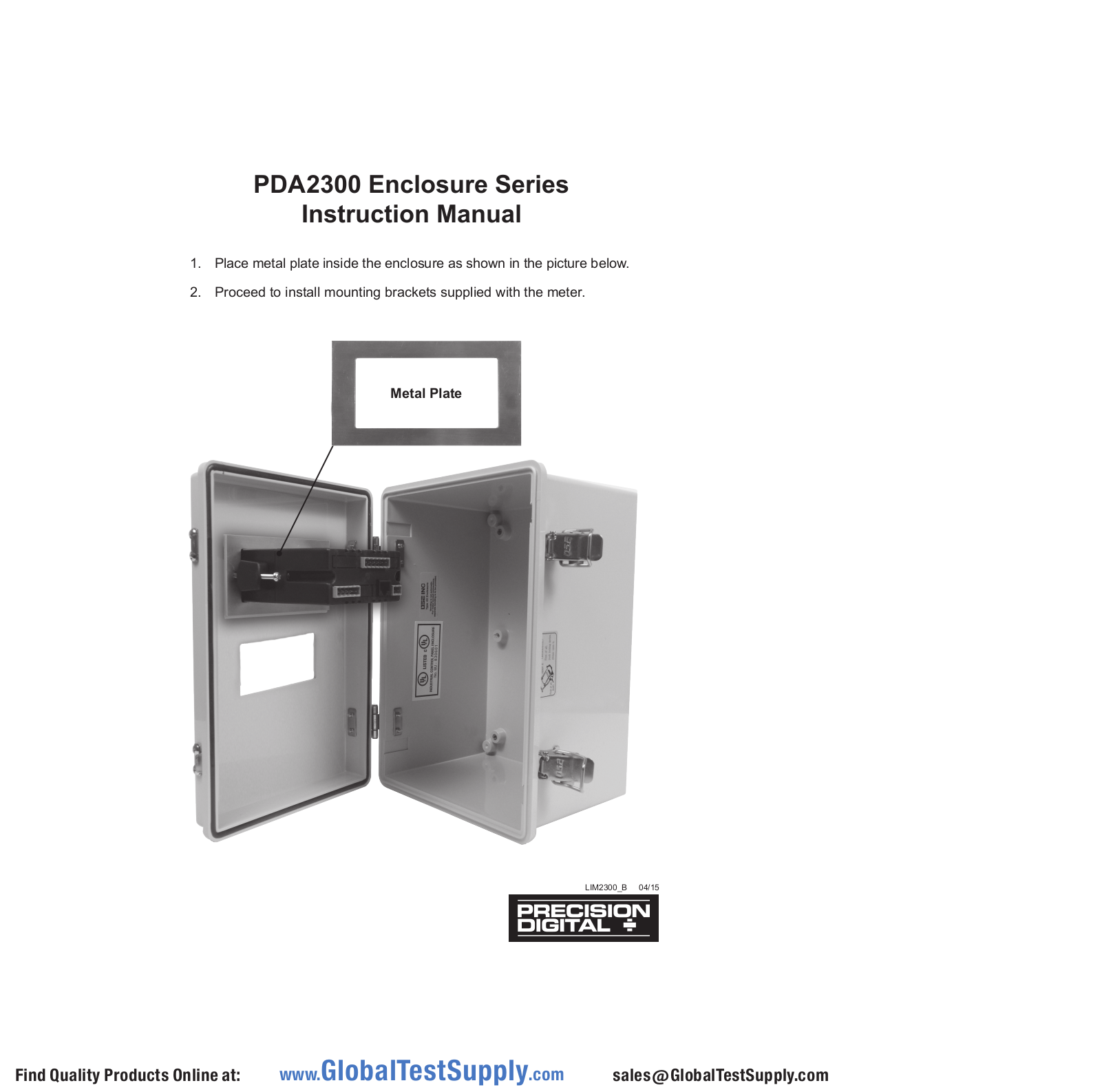Precision Digital PDA2301-V, PDA2304-V, PDA2306-V, PDA2312, PDA2305-V User manual - ManualMachine.com