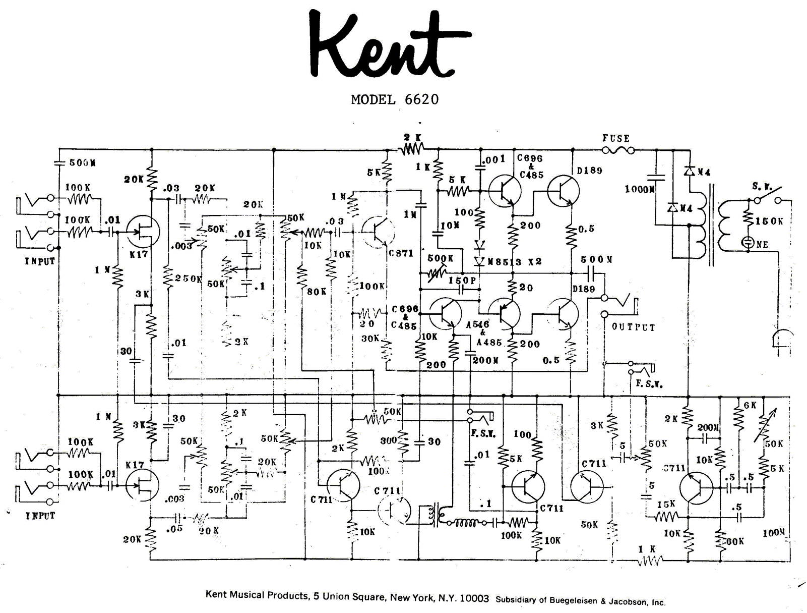 Kent 6620 schematic