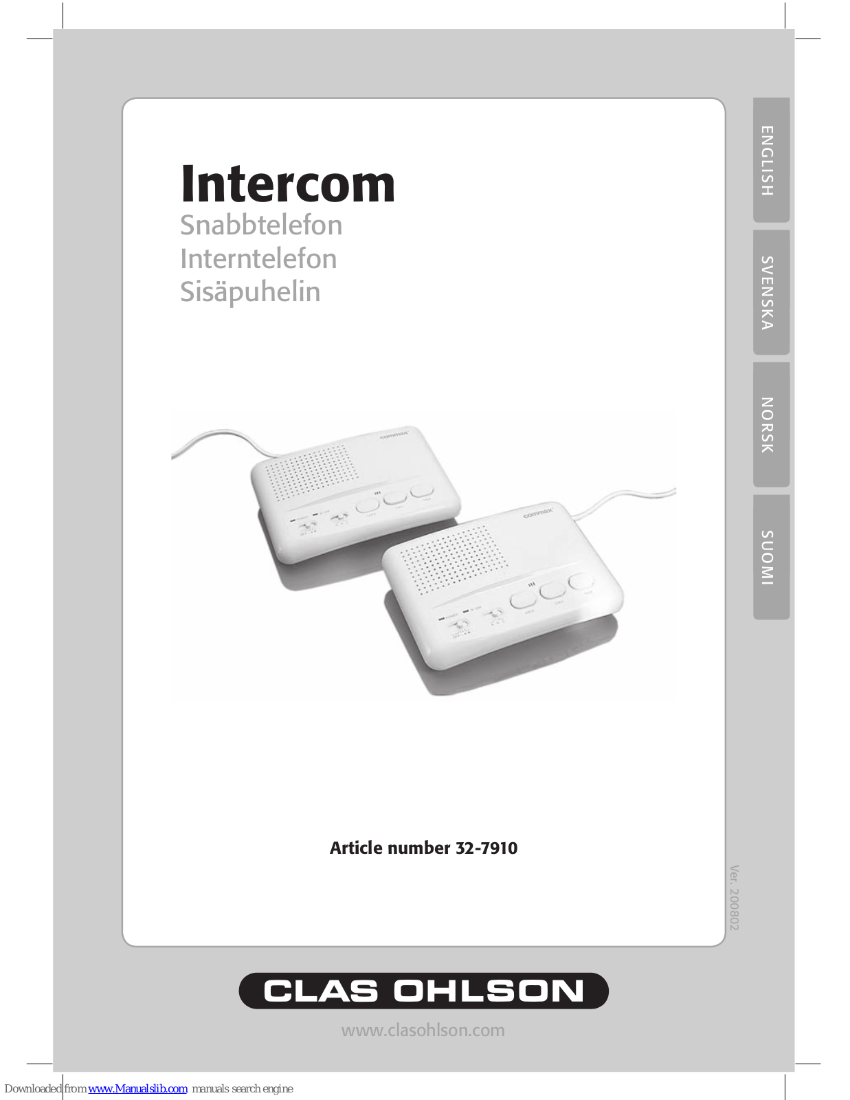 Clas Ohlson 32-7910 User Manual