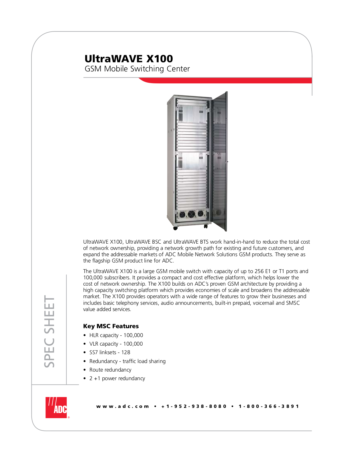 ADC UltraWAVE X100 User Manual