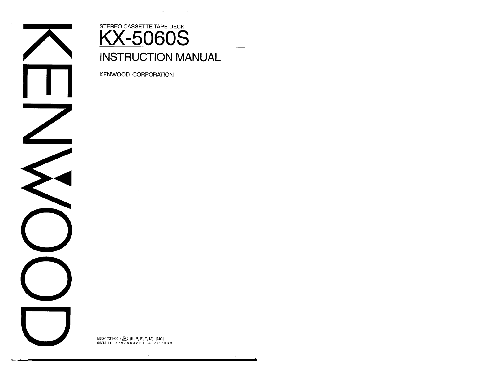 Kenwood KX-5060S Owner's Manual
