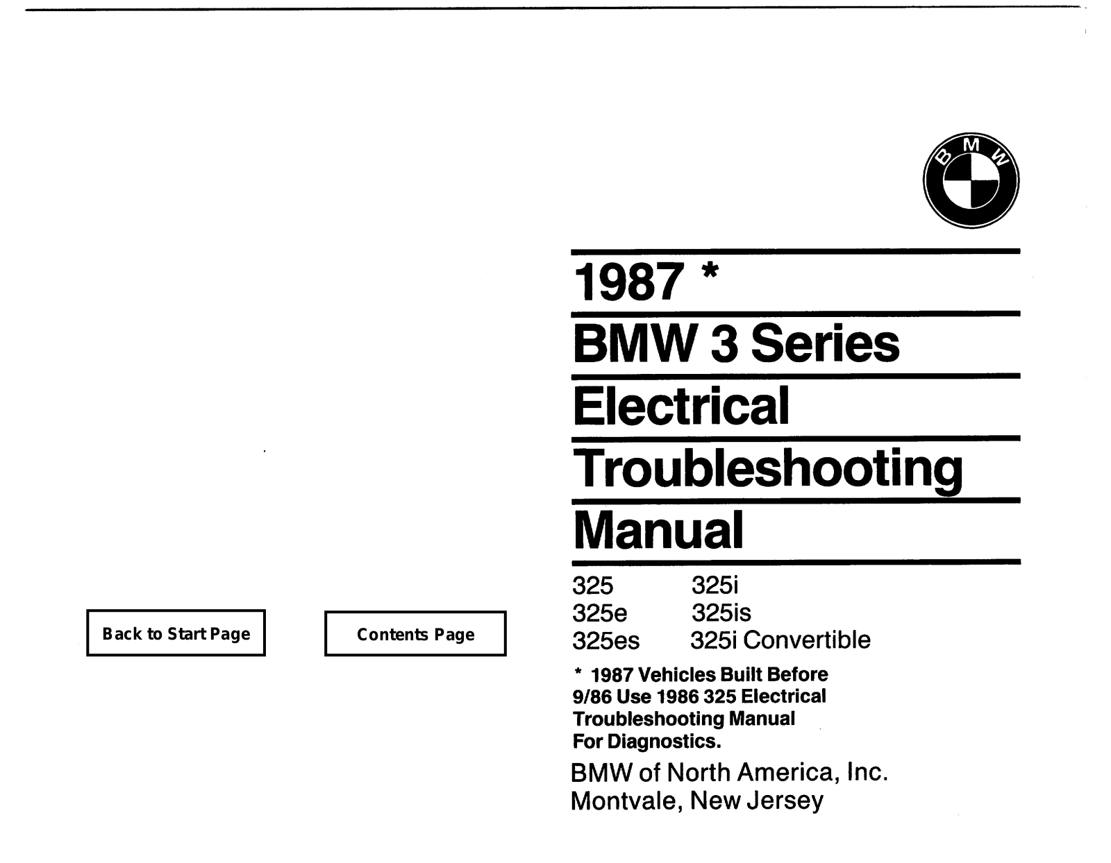 BMW 3 ELECTICAL User Manual