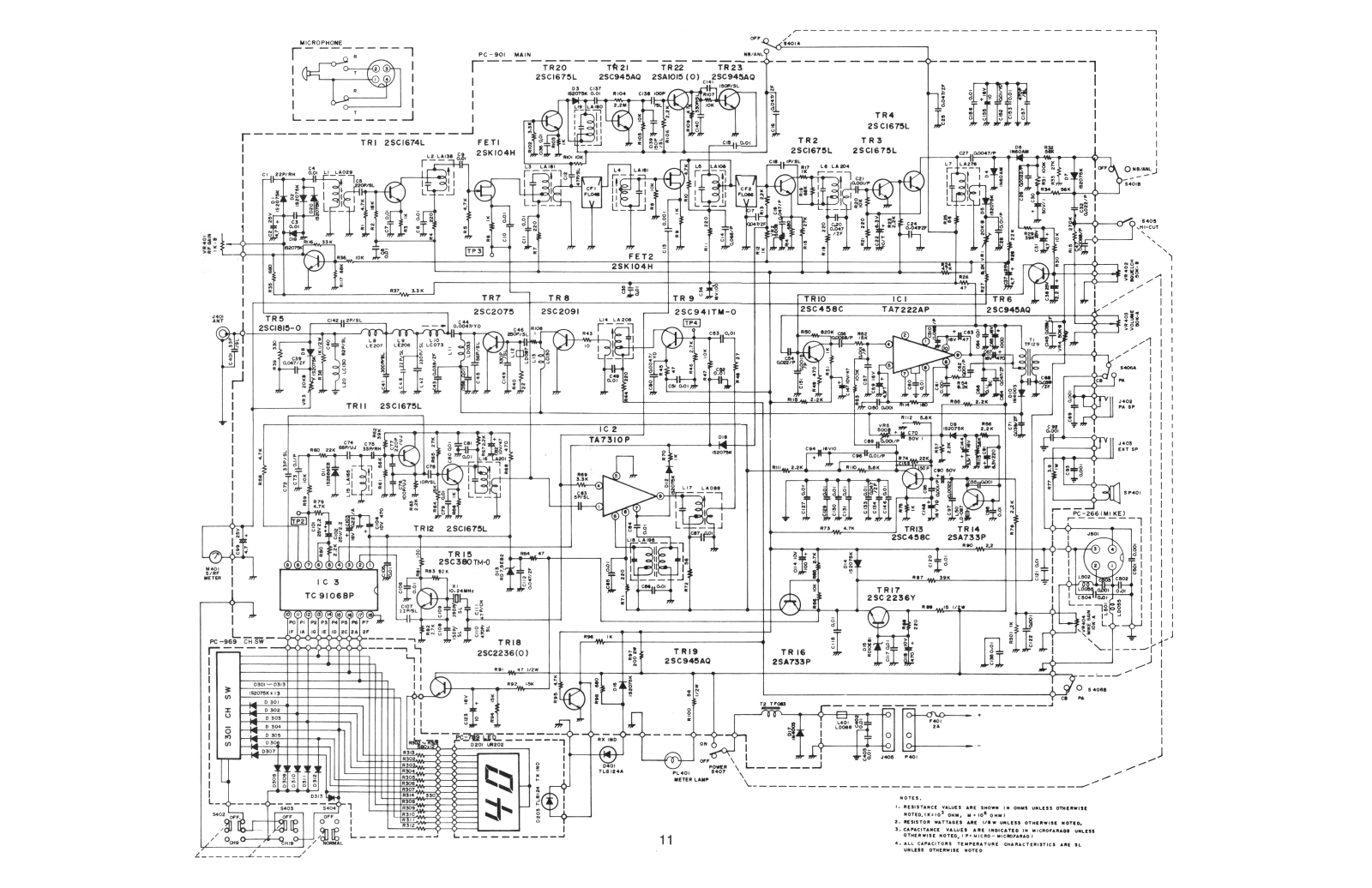 Uniden ax 711 Schematics