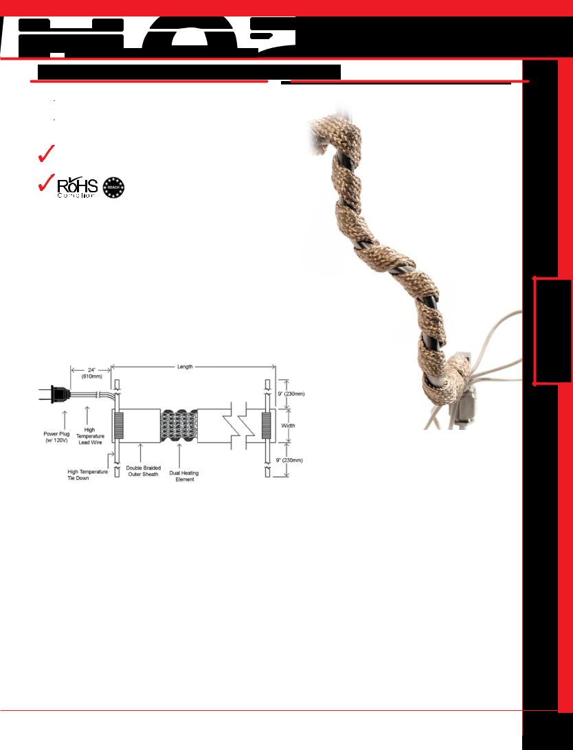 BriskHeat X2J-BWH051060LD, X2J-BWH051080LD, X2J-BWH051040LD, X2J-BWH101020LD, X2J-BWH051100LD Data Sheet