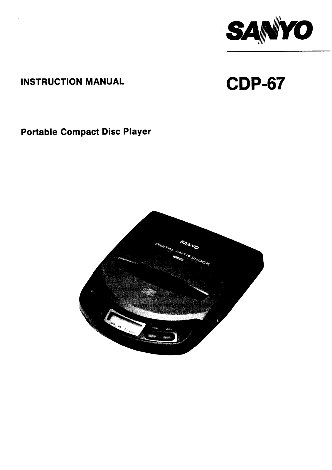 Sanyo CDP-67 Instruction Manual