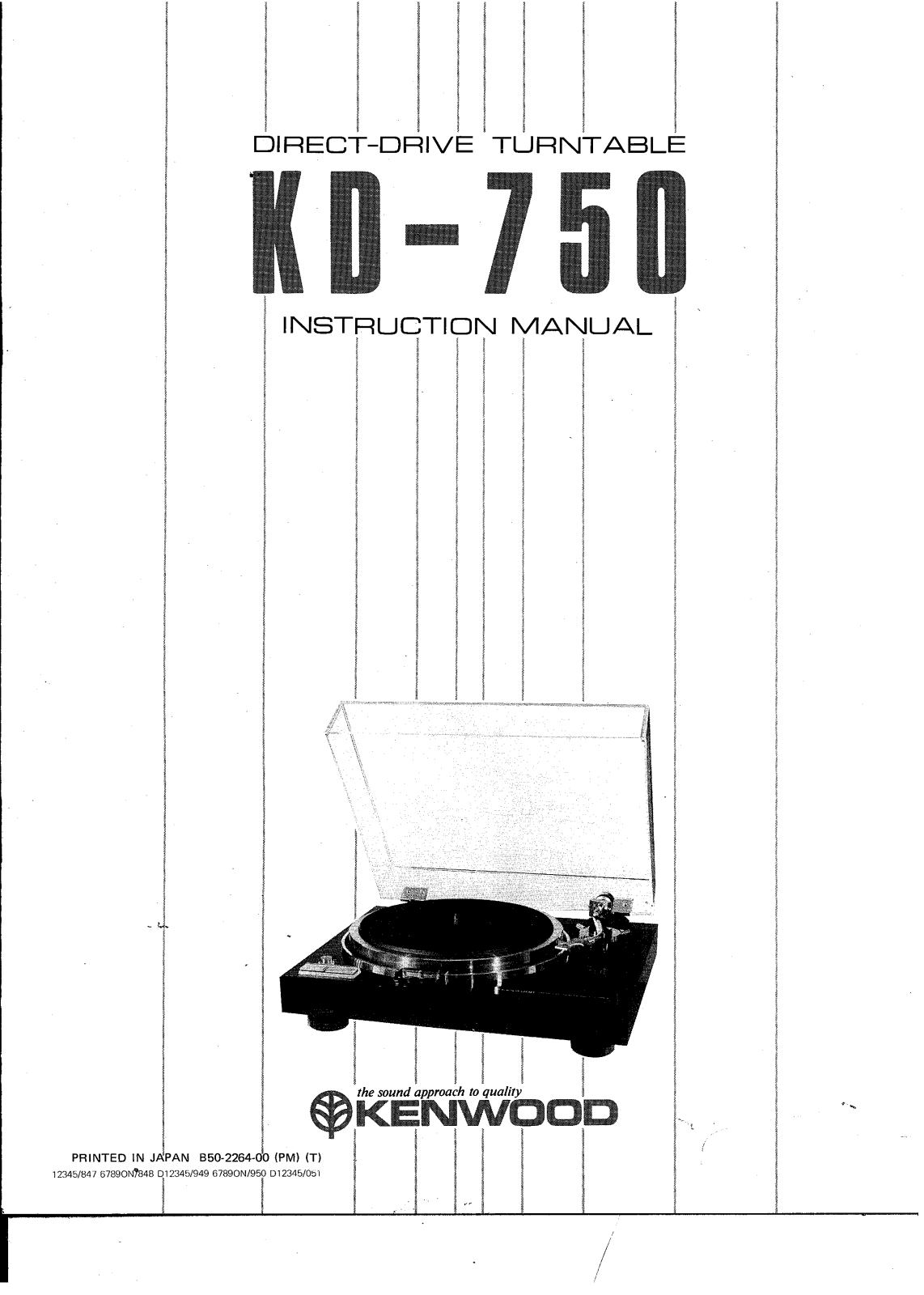 Kenwood KD-750 Owners manual