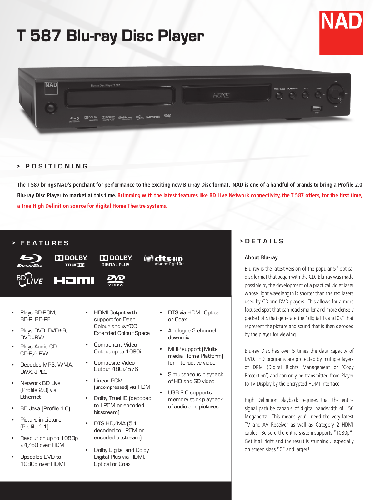 NAD T587 User Manual 2