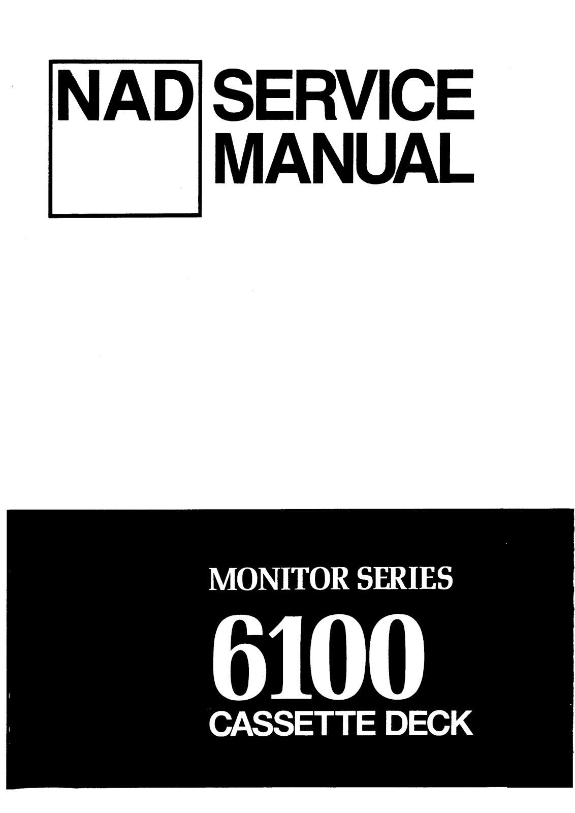 NAD 6100 Service Manual