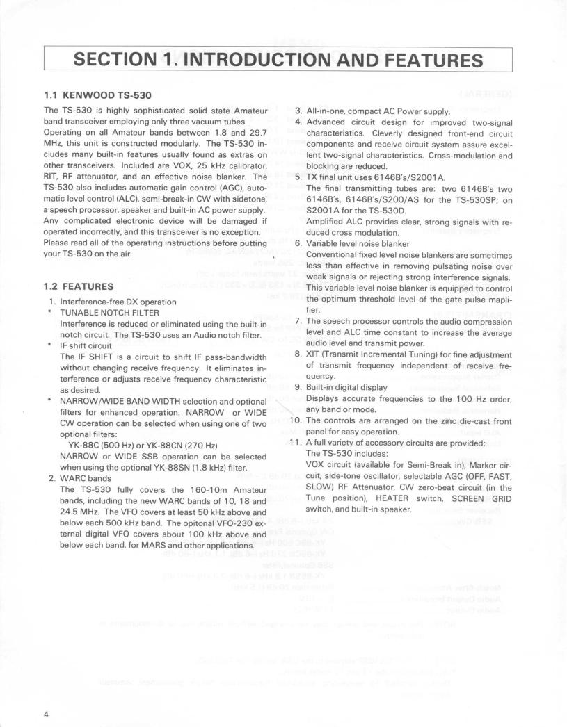 KENWOOD TS-530-SP User Manual