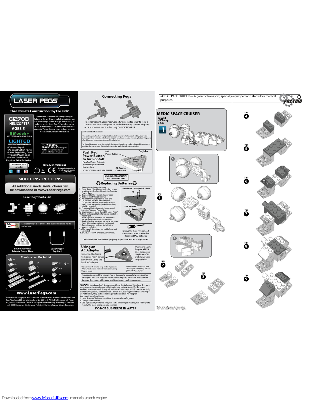 Laser Pegs CI270B User Manual