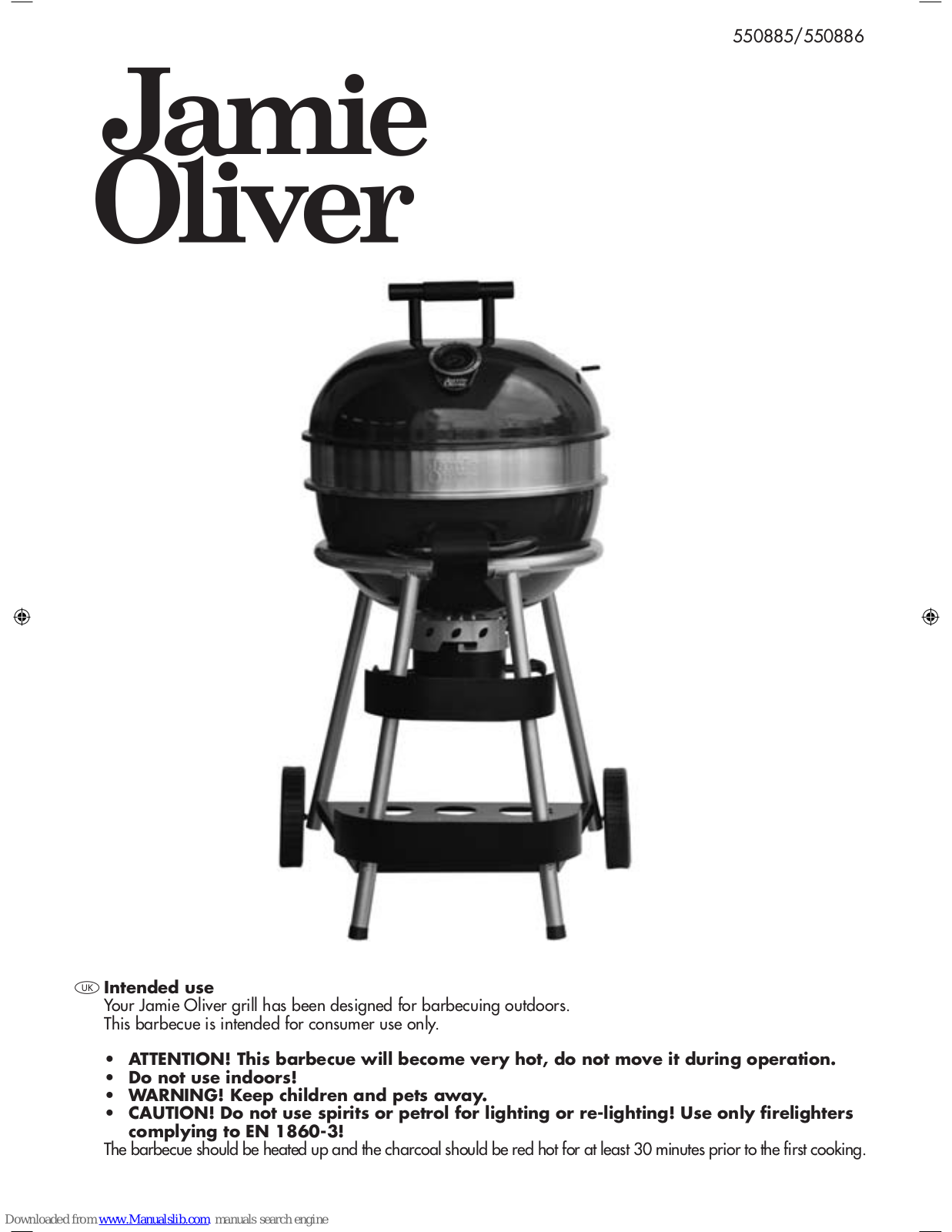 Jamie Oliver 550885, 550886 Intended Use