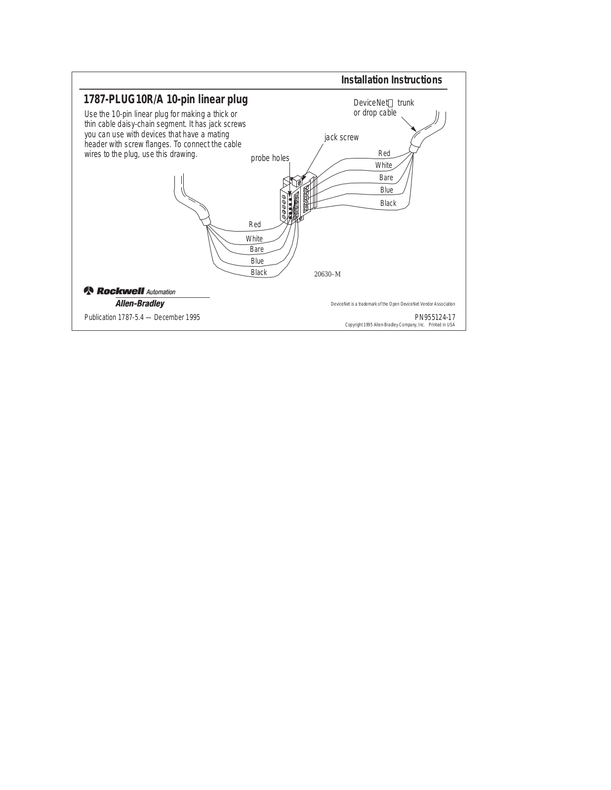 Rockwell Automation 1787-PLUG10R User Manual