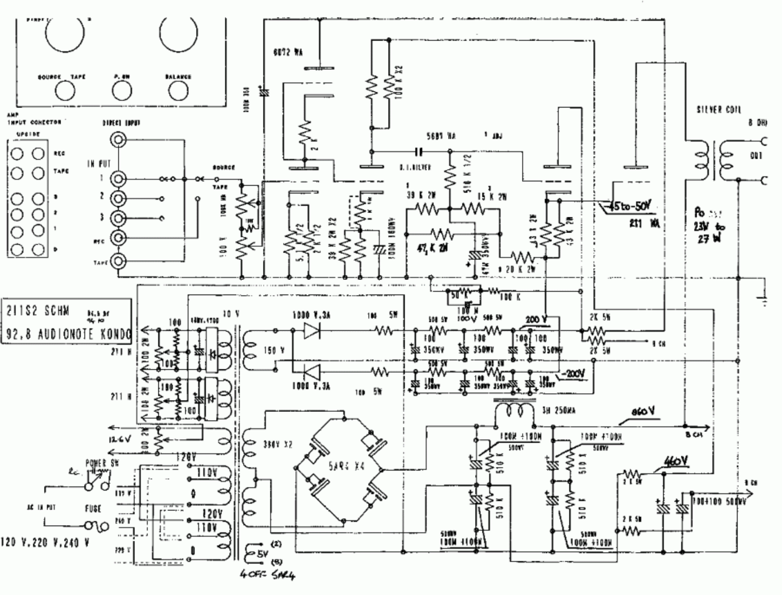 Audionote ongaku schematic