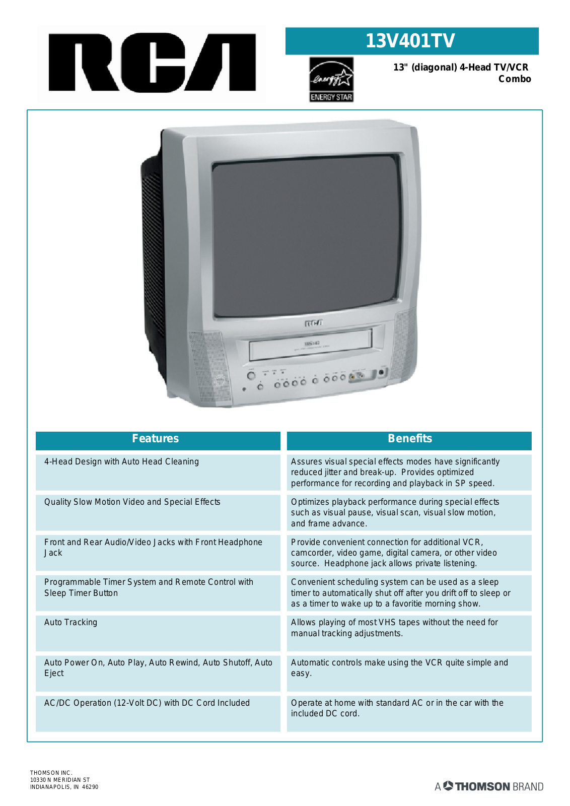 RCA 13V401TV User Manual