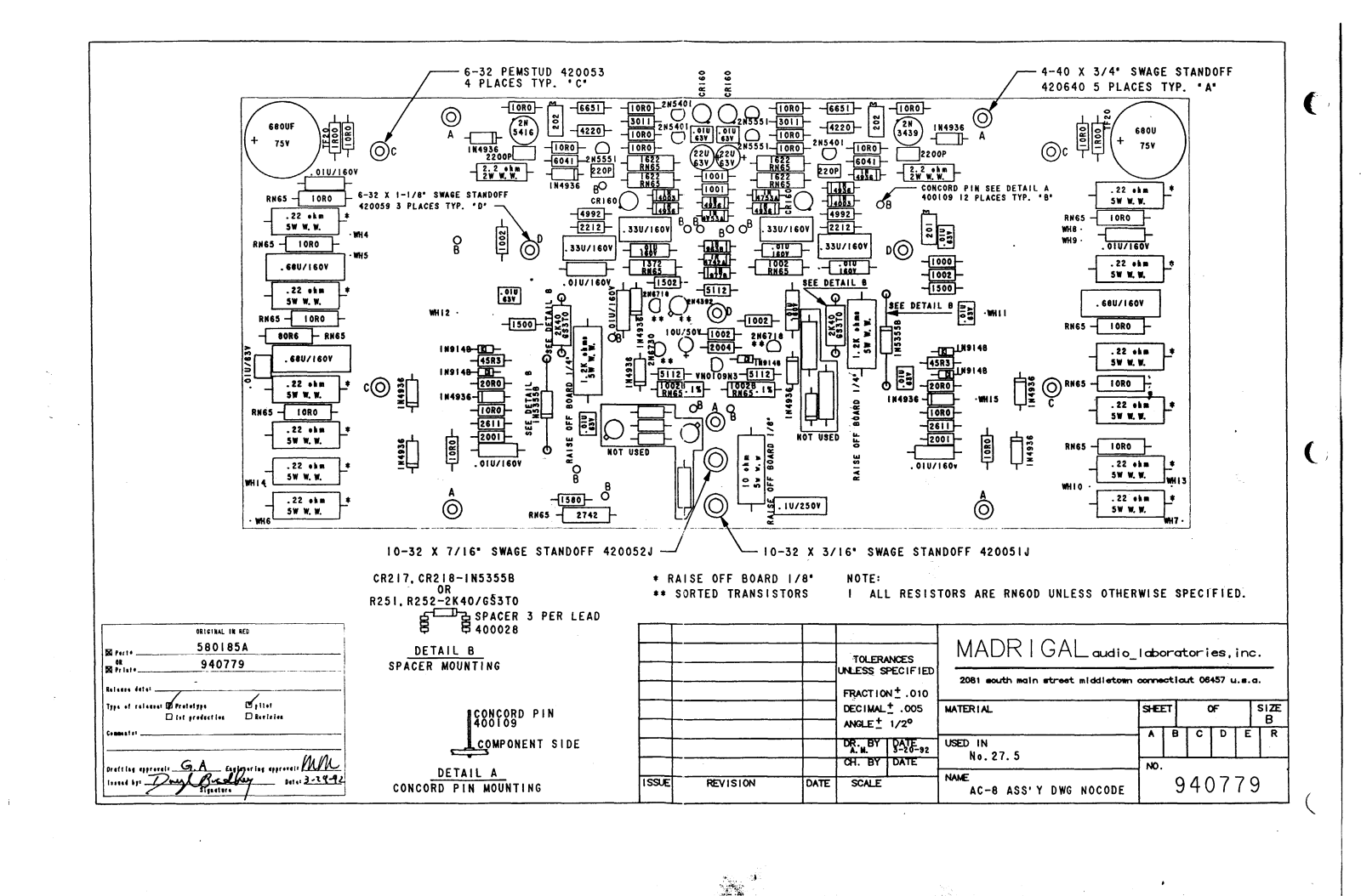 Mark Levinson No 27.5 Schematic