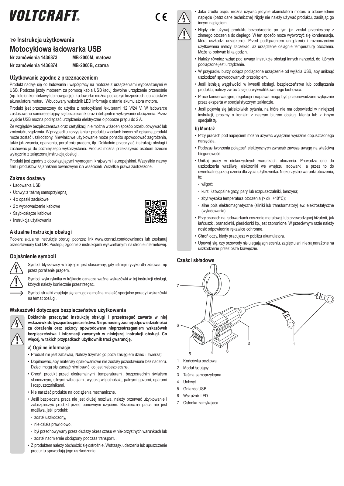 VOLTCRAFT MB-2000M, MB-2000B Operation Manual