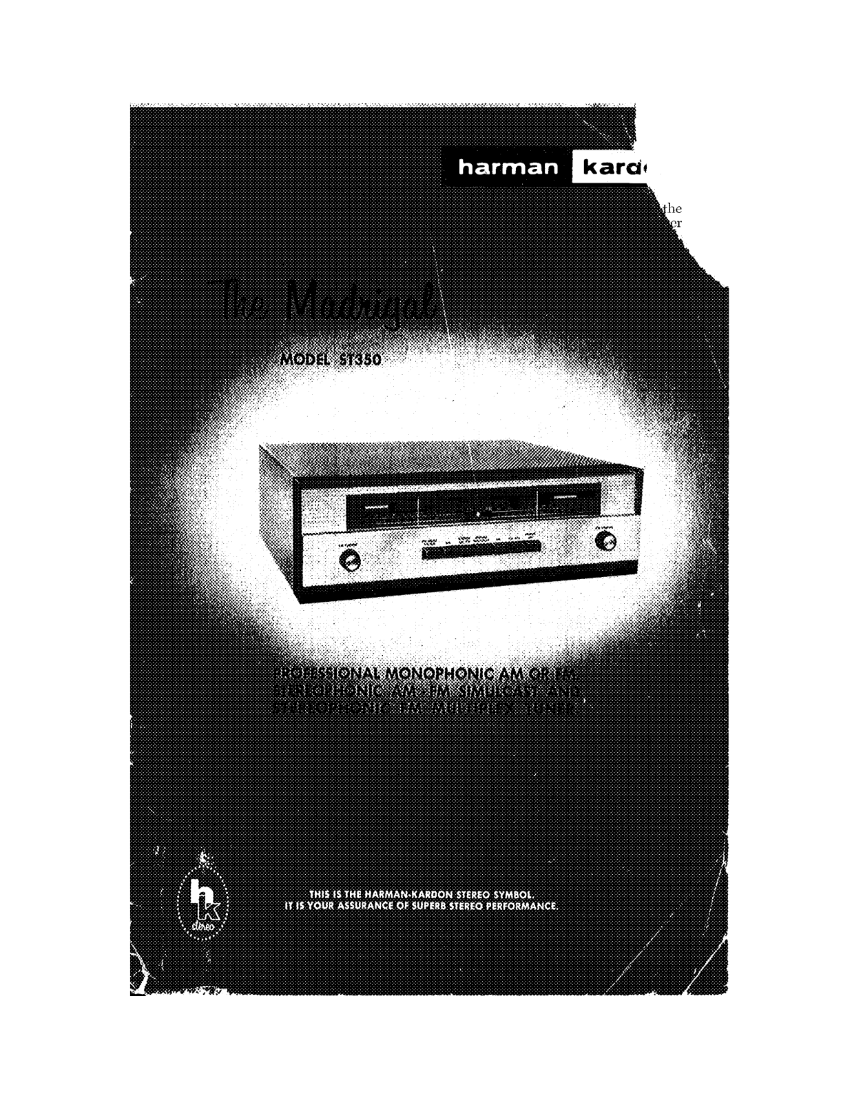 Harman kardon ST350 Owners Guide