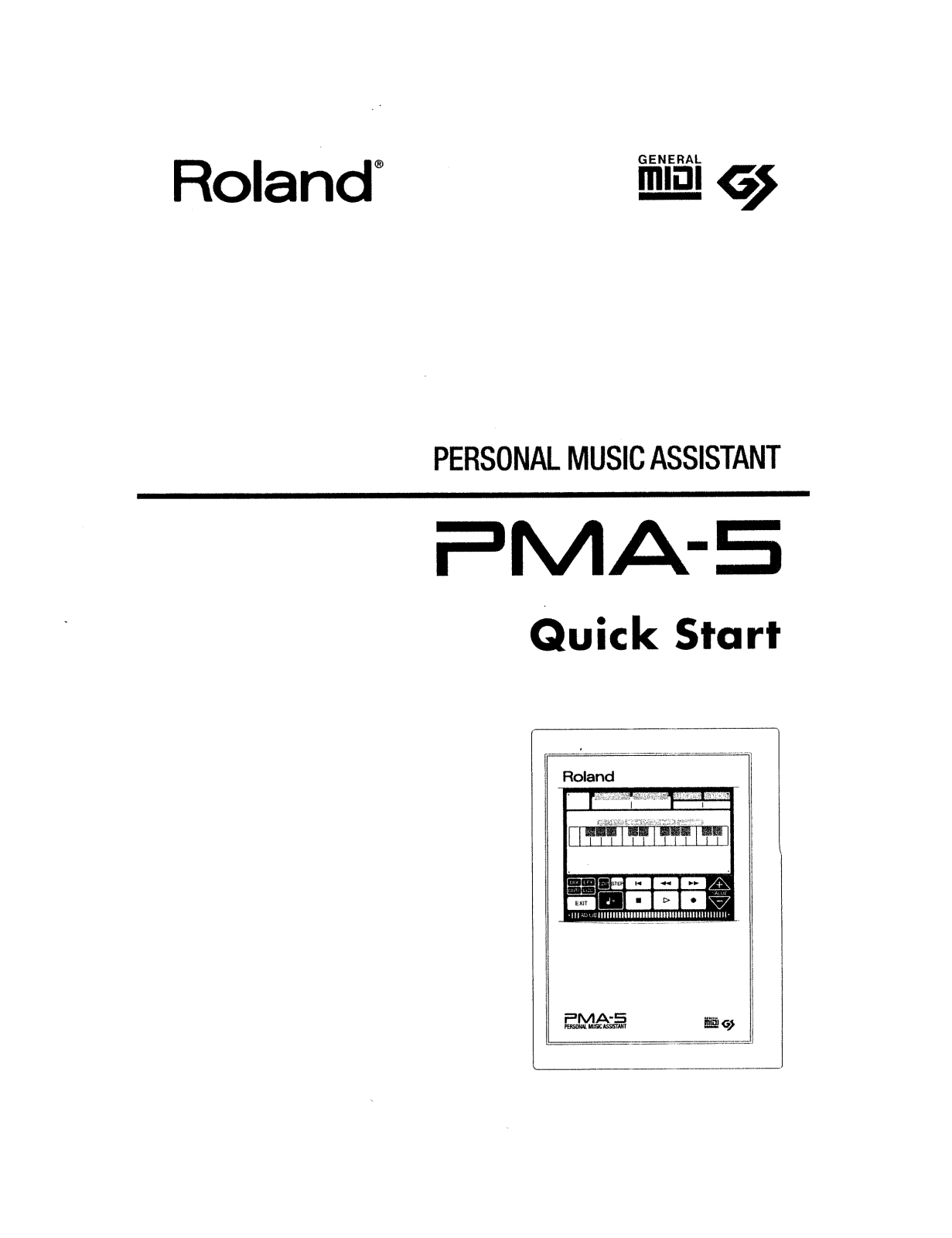 Roland Corporation PMA-5 Quick Start